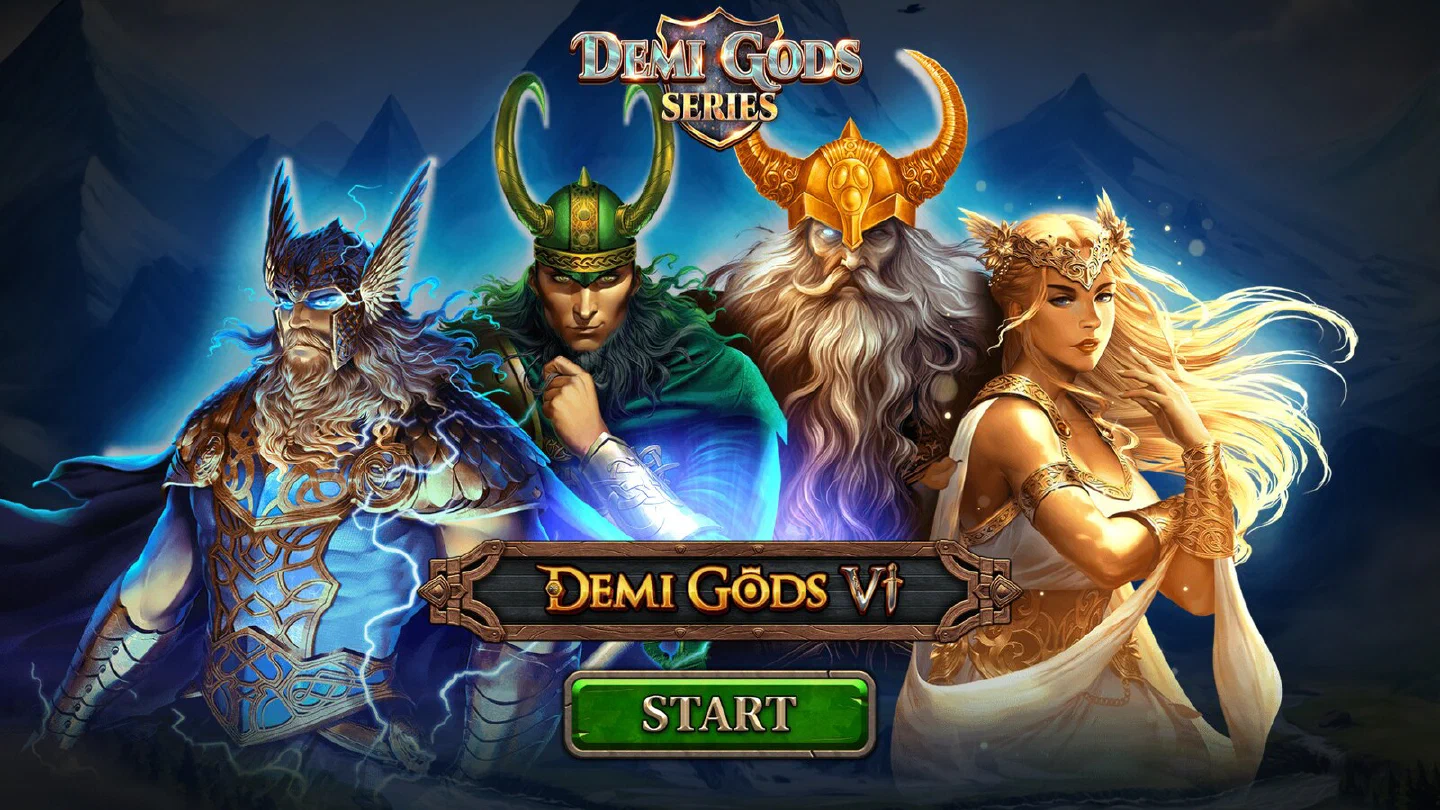 Pantalla inicial de Demi Gods VI antes del primer giro